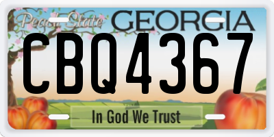 GA license plate CBQ4367