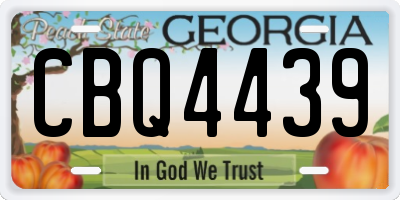 GA license plate CBQ4439