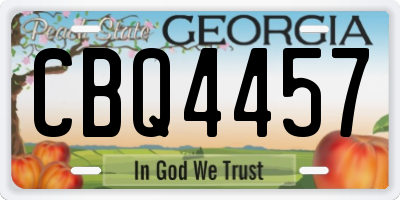 GA license plate CBQ4457