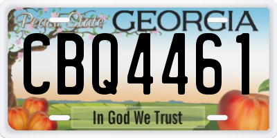 GA license plate CBQ4461