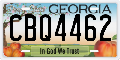 GA license plate CBQ4462