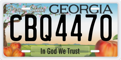 GA license plate CBQ4470