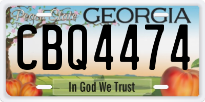 GA license plate CBQ4474