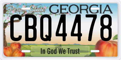 GA license plate CBQ4478