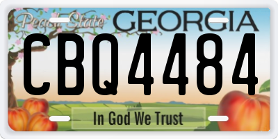 GA license plate CBQ4484