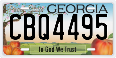GA license plate CBQ4495