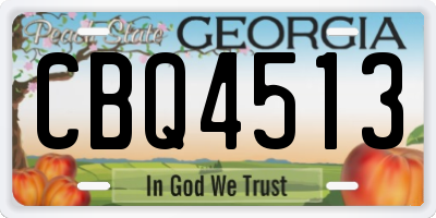 GA license plate CBQ4513