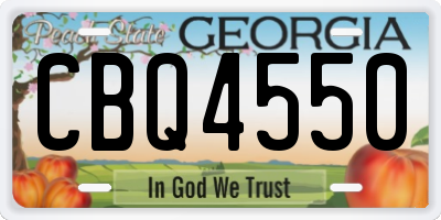 GA license plate CBQ4550