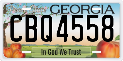 GA license plate CBQ4558