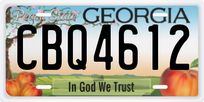 GA license plate CBQ4612