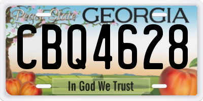 GA license plate CBQ4628