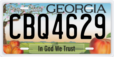 GA license plate CBQ4629