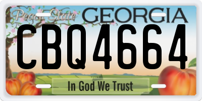 GA license plate CBQ4664