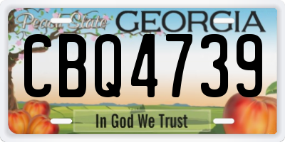GA license plate CBQ4739