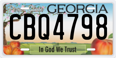 GA license plate CBQ4798
