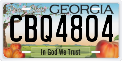 GA license plate CBQ4804