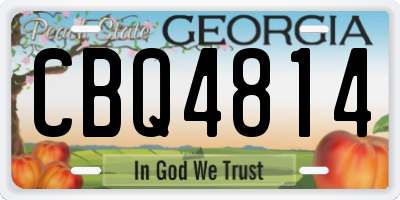 GA license plate CBQ4814