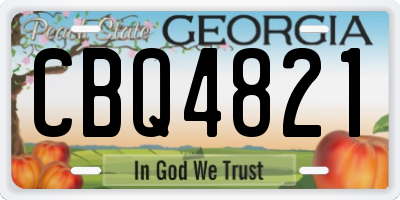 GA license plate CBQ4821