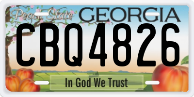 GA license plate CBQ4826
