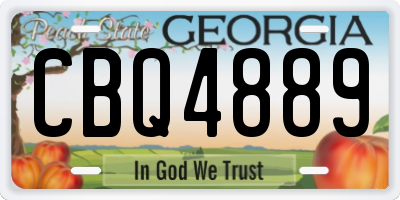 GA license plate CBQ4889
