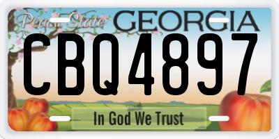 GA license plate CBQ4897