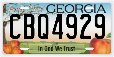 GA license plate CBQ4929
