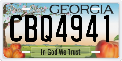 GA license plate CBQ4941
