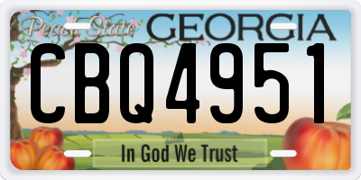GA license plate CBQ4951