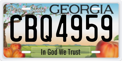 GA license plate CBQ4959