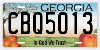 GA license plate CBQ5013