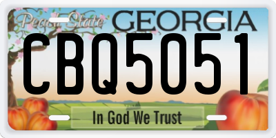 GA license plate CBQ5051