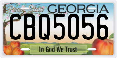 GA license plate CBQ5056