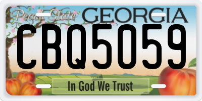GA license plate CBQ5059