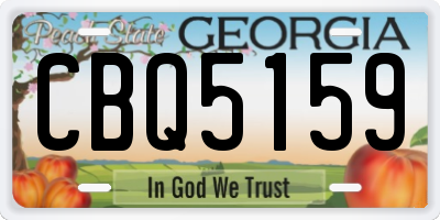 GA license plate CBQ5159