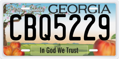 GA license plate CBQ5229
