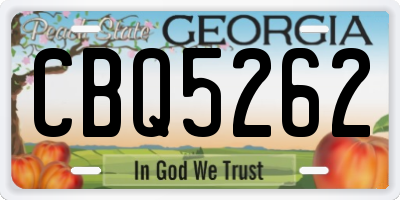 GA license plate CBQ5262
