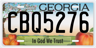 GA license plate CBQ5276