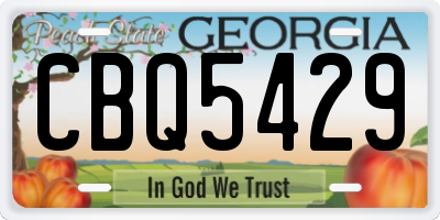 GA license plate CBQ5429
