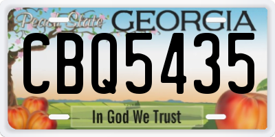 GA license plate CBQ5435