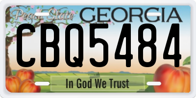 GA license plate CBQ5484
