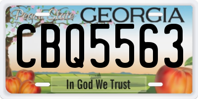 GA license plate CBQ5563