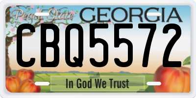 GA license plate CBQ5572