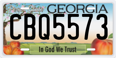 GA license plate CBQ5573