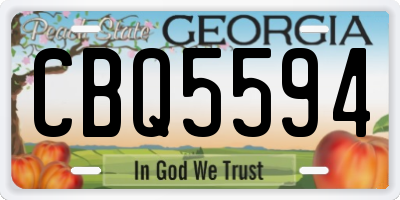 GA license plate CBQ5594
