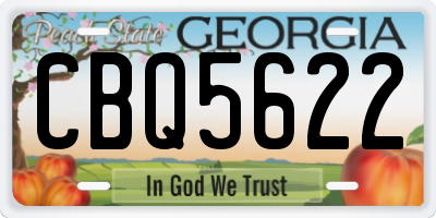 GA license plate CBQ5622
