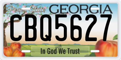 GA license plate CBQ5627
