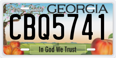 GA license plate CBQ5741