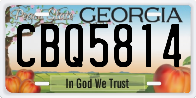 GA license plate CBQ5814