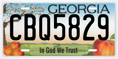 GA license plate CBQ5829
