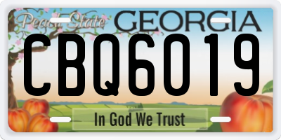 GA license plate CBQ6019